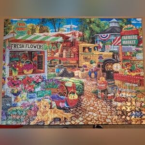 Colorful Farm Market Jigsaw Puzzle